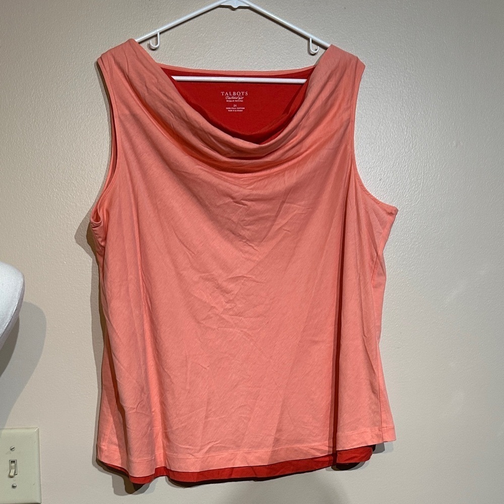 Talbots Coral Sleeveless Top